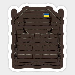 Ukraine Military Plate Carrier design Sticker